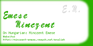 emese minczent business card